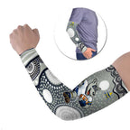 North Queensland Cowboys Arm Sleeves Aboriginal Dot Pattern - Rugby Mascot Heritage Pride
