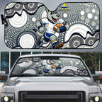 North Queensland Cowboys Auto Sun Shade Aboriginal Dot Pattern - Rugby Mascot Heritage Pride