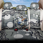 North Queensland Cowboys Back Car Seat Cover Aboriginal Dot Pattern - Rugby Mascot Heritage Pride