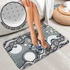 North Queensland Cowboys Bathroom Set Aboriginal Dot Pattern - Rugby Mascot Heritage Pride