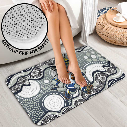 North Queensland Cowboys Bathroom Set Aboriginal Dot Pattern - Rugby Mascot Heritage Pride