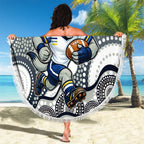 North Queensland Cowboys Beach Blanket Aboriginal Dot Pattern - Rugby Mascot Heritage Pride