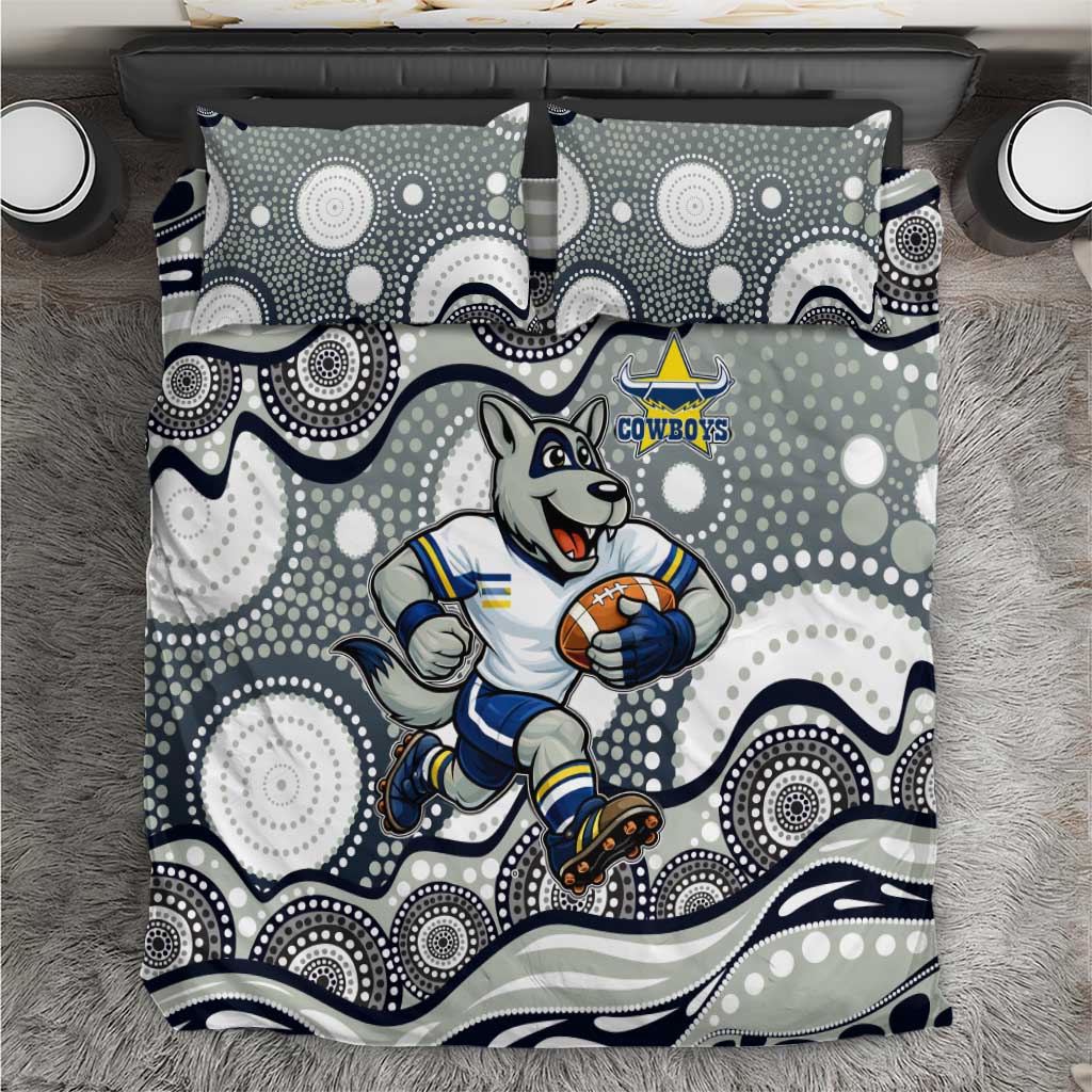 North Queensland Cowboys Bedding Set Aboriginal Dot Pattern - Rugby Mascot Heritage Pride