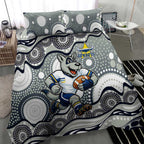 North Queensland Cowboys Bedding Set Aboriginal Dot Pattern - Rugby Mascot Heritage Pride