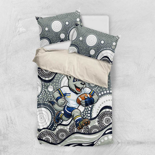 North Queensland Cowboys Bedding Set Aboriginal Dot Pattern - Rugby Mascot Heritage Pride