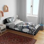 North Queensland Cowboys Bedding Set Aboriginal Dot Pattern - Rugby Mascot Heritage Pride