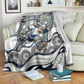 North Queensland Cowboys Blanket Aboriginal Dot Pattern - Rugby Mascot Heritage Pride