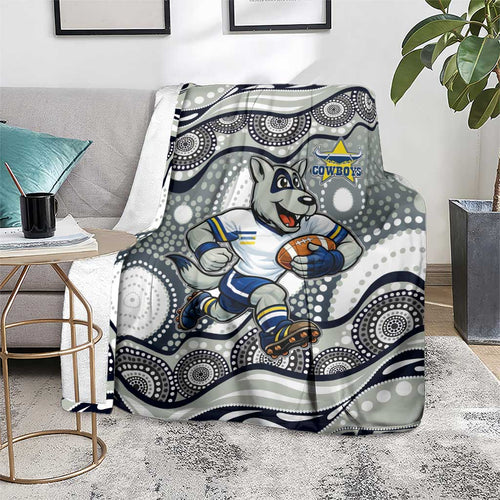 North Queensland Cowboys Blanket Aboriginal Dot Pattern - Rugby Mascot Heritage Pride
