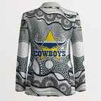North Queensland Cowboys Blazer Aboriginal Dot Pattern - Rugby Mascot Heritage Pride