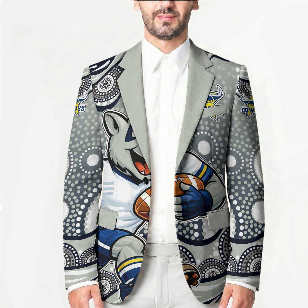 North Queensland Cowboys Blazer Aboriginal Dot Pattern - Rugby Mascot Heritage Pride