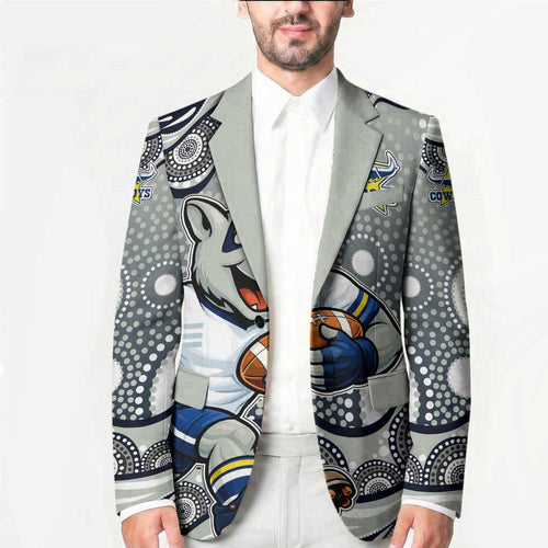 North Queensland Cowboys Blazer Aboriginal Dot Pattern - Rugby Mascot Heritage Pride