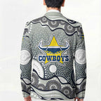 North Queensland Cowboys Blazer Aboriginal Dot Pattern - Rugby Mascot Heritage Pride