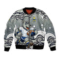 North Queensland Cowboys Bomber Jacket Aboriginal Dot Pattern - Rugby Mascot Heritage Pride
