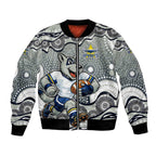 North Queensland Cowboys Bomber Jacket Aboriginal Dot Pattern - Rugby Mascot Heritage Pride