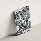 North Queensland Cowboys Canvas Wall Art Aboriginal Dot Pattern - Rugby Mascot Heritage Pride