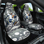 North Queensland Cowboys Car Seat Cover Aboriginal Dot Pattern - Rugby Mascot Heritage Pride
