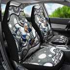 North Queensland Cowboys Car Seat Cover Aboriginal Dot Pattern - Rugby Mascot Heritage Pride