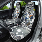 North Queensland Cowboys Car Seat Cover Aboriginal Dot Pattern - Rugby Mascot Heritage Pride
