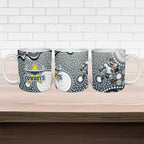 North Queensland Cowboys Ceramic Mug Aboriginal Dot Pattern - Rugby Mascot Heritage Pride