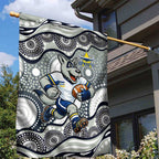 North Queensland Cowboys Garden Flag Aboriginal Dot Pattern - Rugby Mascot Heritage Pride