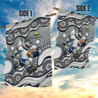 North Queensland Cowboys Garden Flag Aboriginal Dot Pattern - Rugby Mascot Heritage Pride