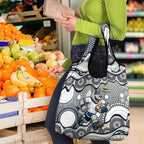 North Queensland Cowboys Grocery Bag Aboriginal Dot Pattern - Rugby Mascot Heritage Pride