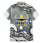 North Queensland Cowboys Hawaiian Shirt Aboriginal Dot Pattern - Rugby Mascot Heritage Pride