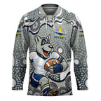 North Queensland Cowboys Hockey Jersey Aboriginal Dot Pattern - Rugby Mascot Heritage Pride