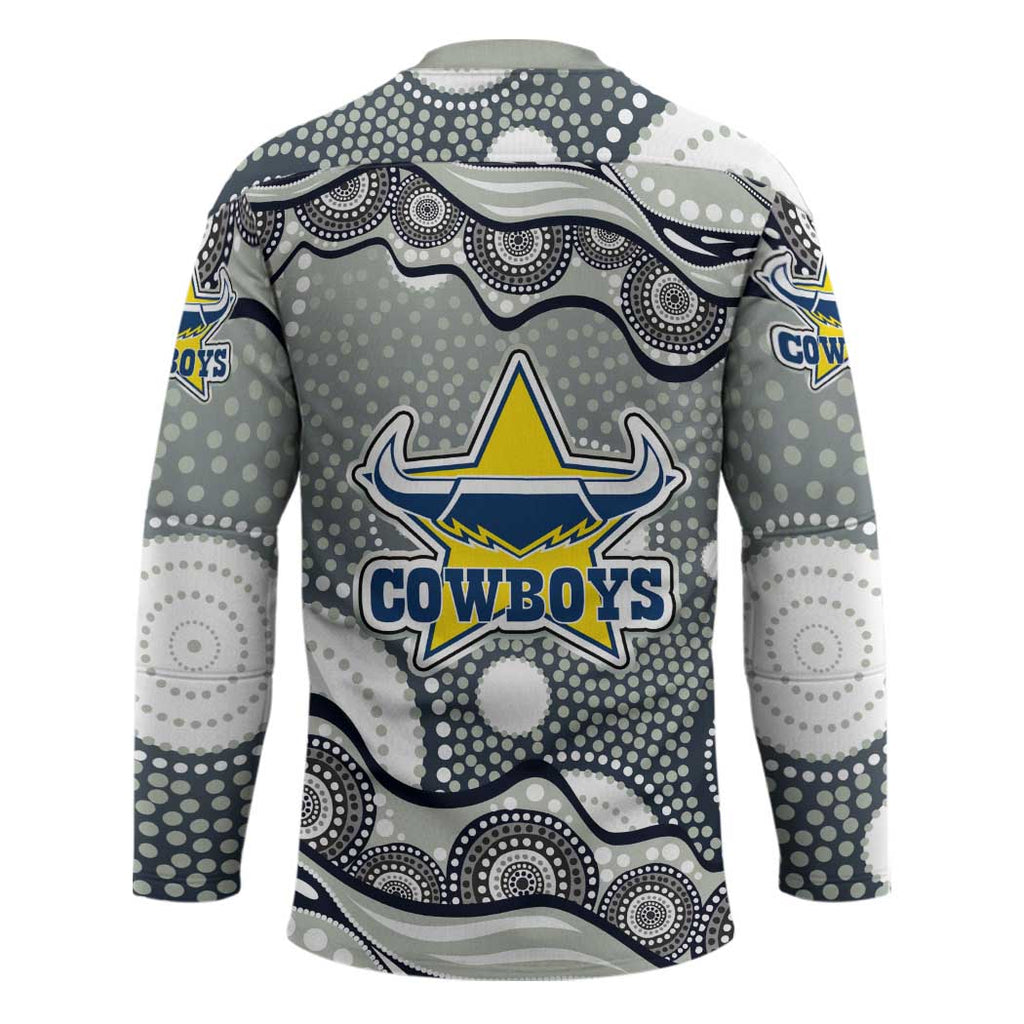 North Queensland Cowboys Hockey Jersey Aboriginal Dot Pattern - Rugby Mascot Heritage Pride