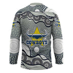 North Queensland Cowboys Hockey Jersey Aboriginal Dot Pattern - Rugby Mascot Heritage Pride