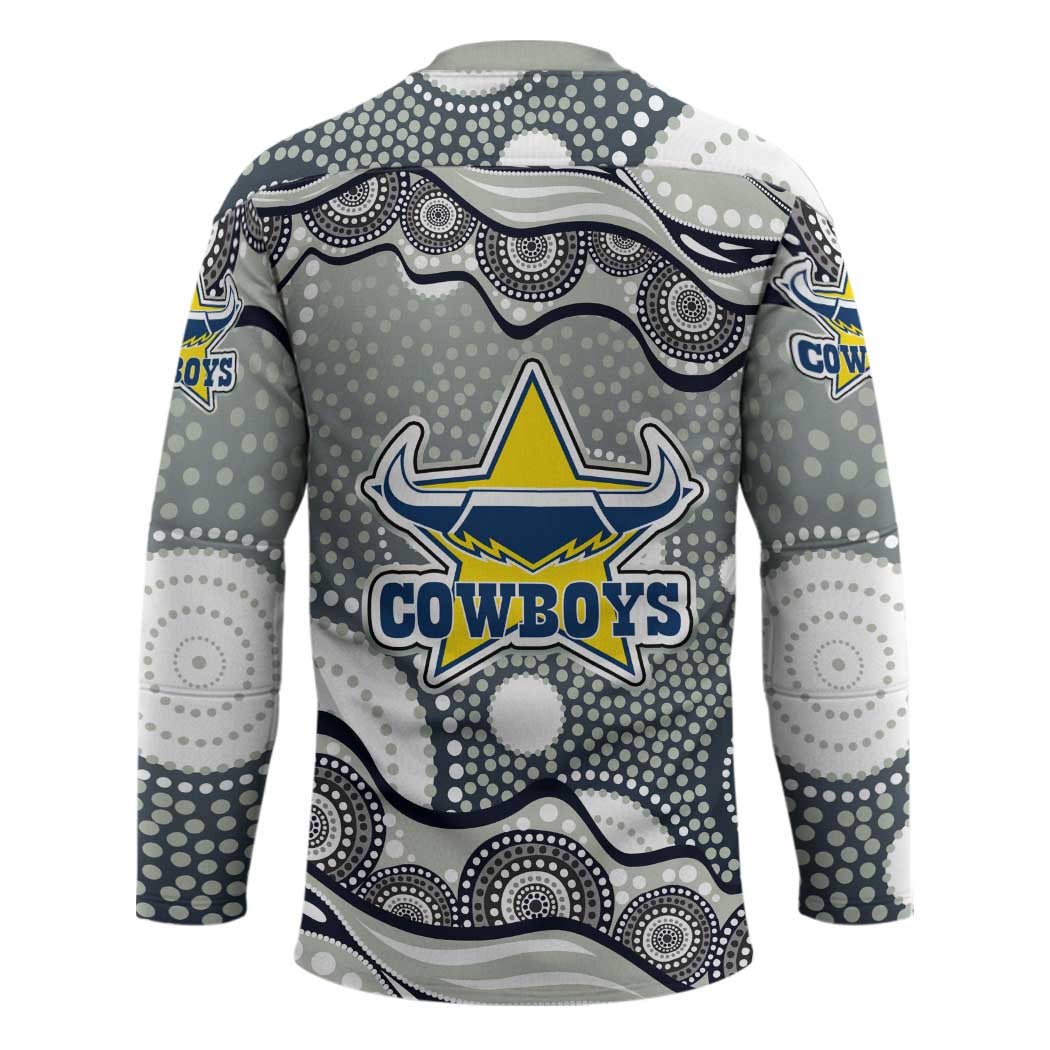 North Queensland Cowboys Hockey Jersey Aboriginal Dot Pattern - Rugby Mascot Heritage Pride