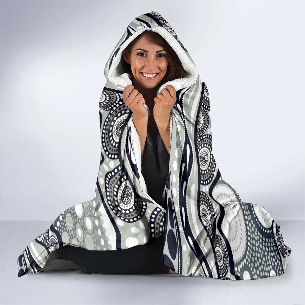 North Queensland Cowboys Hooded Blanket Aboriginal Dot Pattern - Rugby Mascot Heritage Pride
