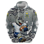 North Queensland Cowboys Hoodie Aboriginal Dot Pattern - Rugby Mascot Heritage Pride