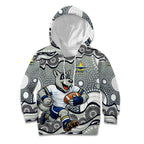 North Queensland Cowboys Kid Hoodie Aboriginal Dot Pattern - Rugby Mascot Heritage Pride