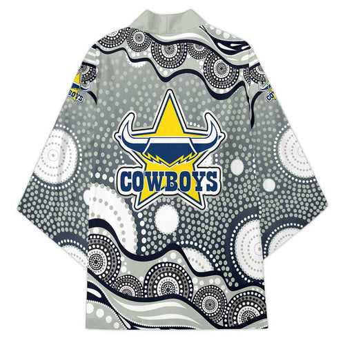 North Queensland Cowboys Kimono Aboriginal Dot Pattern - Rugby Mascot Heritage Pride