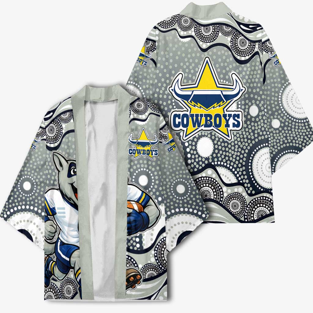 North Queensland Cowboys Kimono Aboriginal Dot Pattern - Rugby Mascot Heritage Pride