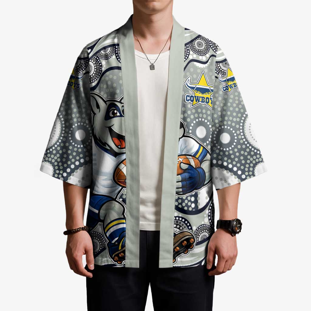 North Queensland Cowboys Kimono Aboriginal Dot Pattern - Rugby Mascot Heritage Pride