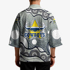 North Queensland Cowboys Kimono Aboriginal Dot Pattern - Rugby Mascot Heritage Pride