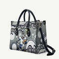 North Queensland Cowboys Leather Bag Aboriginal Dot Pattern - Rugby Mascot Heritage Pride