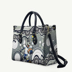 North Queensland Cowboys Leather Bag Aboriginal Dot Pattern - Rugby Mascot Heritage Pride