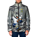 North Queensland Cowboys Padded Jacket Aboriginal Dot Pattern - Rugby Mascot Heritage Pride