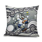North Queensland Cowboys Pillow Cover Aboriginal Dot Pattern - Rugby Mascot Heritage Pride
