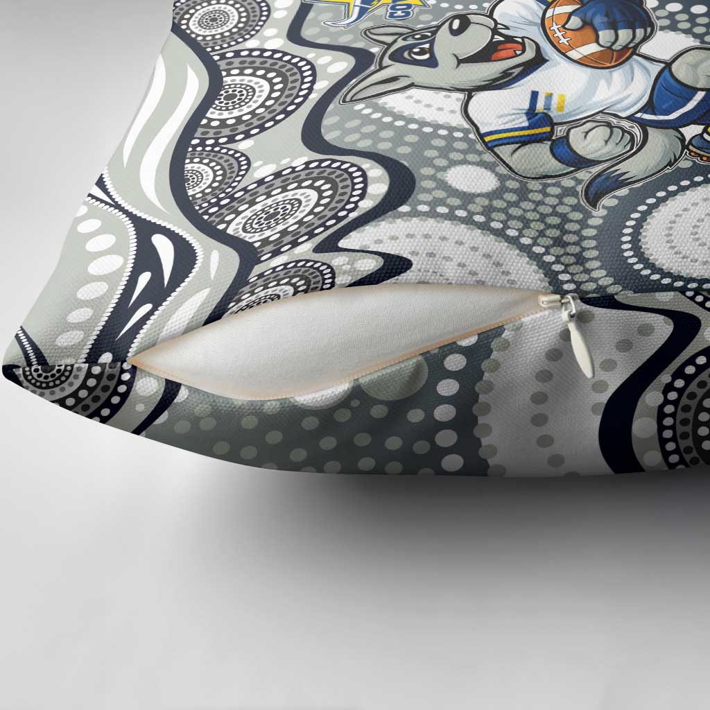 North Queensland Cowboys Pillow Cover Aboriginal Dot Pattern - Rugby Mascot Heritage Pride