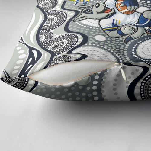 North Queensland Cowboys Pillow Cover Aboriginal Dot Pattern - Rugby Mascot Heritage Pride