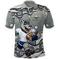 North Queensland Cowboys Polo Shirt Aboriginal Dot Pattern - Rugby Mascot Heritage Pride