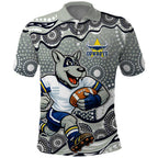 North Queensland Cowboys Polo Shirt Aboriginal Dot Pattern - Rugby Mascot Heritage Pride