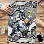 North Queensland Cowboys Puzzle Aboriginal Dot Pattern - Rugby Mascot Heritage Pride