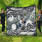 North Queensland Cowboys Quilt Aboriginal Dot Pattern - Rugby Mascot Heritage Pride