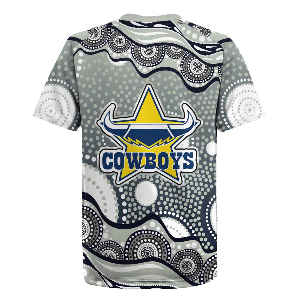 North Queensland Cowboys Rugby Jersey Aboriginal Dot Pattern - Rugby Mascot Heritage Pride
