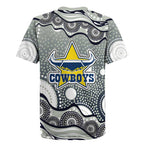 North Queensland Cowboys Rugby Jersey Aboriginal Dot Pattern - Rugby Mascot Heritage Pride